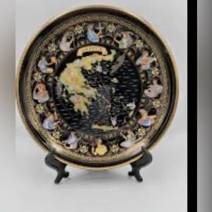 DAGOUNIS 24 K GOLD HANDMADE IN GREECE 🏺 CRETE DECORATIVE ART PLATE 6"